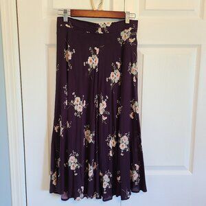 Velvet by Graham & Spencer floral midi skirt